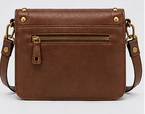 Sac bandoulière Gravs de luxe en cuir véritable vintage bohème avec rivets et fermeture magnétique pour femme, idéal pour les voyages - Product Image 5