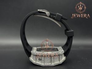 High on Demand Mossinate Luxury Rubber Diamond <b>Watch</b> Premium Timepiece with Genuine Diamonds <b>for</b> Men and Women - Product Image 2