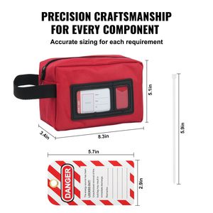 Kit di sicurezza in ferro da 26 pezzi con lucchetti, fermagli, etichette, fascette in nylon e borsa per il trasporto - Product Image 5