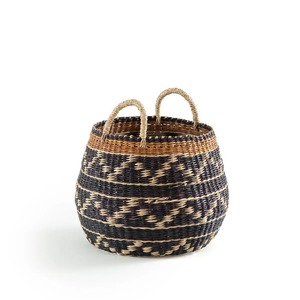 <b>Round</b> Woven Seagrass <b>Basket</b> Handmade Storage <b>Basket</b> Wholesale eco-friendly Made Viet Nam - Product Image 5