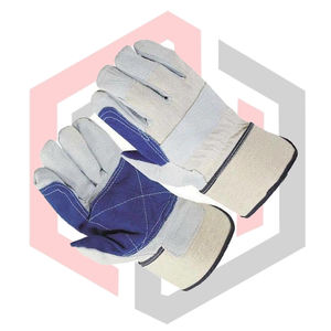 Gants de travail en cuir gris beige noir avec renforts, manchette de sécurité, respirants, antistatiques, anti-impact, anti-coupure, anti-chaleur - Product Image 4