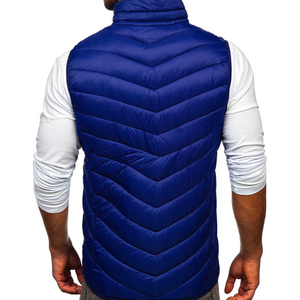 OEM Custom Wholesale Sleeveless Body <b>Warmer</b> Winter puffer vest Outerwear Down Waist Coat Light Weight Men Puffer Vest - Product Image 2