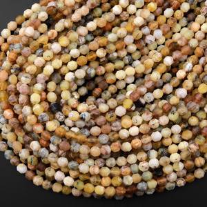 Perles d'opale jaune naturelles, facettées et arrondies, prisme énergétique, double pointe, pierres précieuses coupées, pour la création de bijoux - Product Image 3