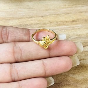 Bague Paon Tendance en Laiton Plaqué Or 18 carats pour Femme, Bijou Déclaration Minimaliste et Délicat, Vente en Gros/OEM/ODM - Product Image 6