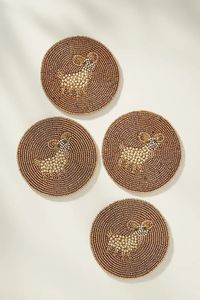 Sous-verres et sets de table en polyester avec perles de verre brodées par Craftera Exports - Product Image 4
