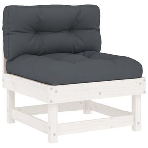 Conjunto de Muebles de Jardín Modulares Grandes de Madera de Pino Macizo y Contrachapado Blanco, Colección de Muebles de Alta Calidad de Varias Piezas - Product Image 4
