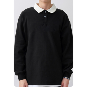 เสื้อโปโลแขนยาวผู้ชายคุณภาพสูง OEM ผ้าฝ้าย ปักลายตามสั่ง เสื้อโปโลแขนยาว - Product Image 5