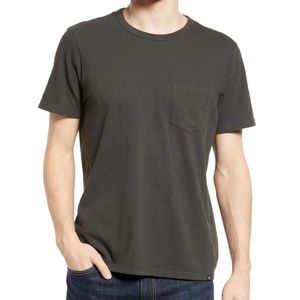 Camiseta de Hombre de Algodón de Manga Corta, Tejido Sólido, con Logotipo Personalizado de Alta Calidad, Transpirable, Estilo Casual Urbano - Product Image 1