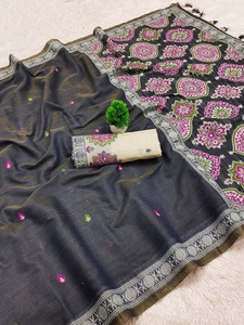 Sari en coton de qualité export indienne pour femmes, vêtements ethniques à bas prix pour les mariages, prix de gros depuis l'Inde - Product Image 2