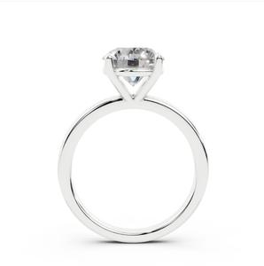 Anillo de Plata de Ley 925 de Estilo Clásico con Zirconia Redonda de 3 Quilates, Anillo de Compromiso y Matrimonio con Diamante Solitario para Mujer - Product Image 4