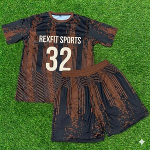 Conjunto de Camiseta y Pantalones Cortos Deportivos REXFIT SPORTS para Hombre, Personalizados con Impresión, Transpirables, para Entrenamiento en Gimnasio, Proveedor OEM - Product Image 2