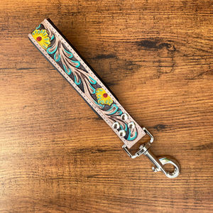 Vente en gros d'usine OEM ODM conception personnalisée collier de chien en cuir usiné à la main et laisse pour animaux de compagnie en cuir véritable ensemble de laisses de circulation pour chiens en peau de vache - Product Image 3