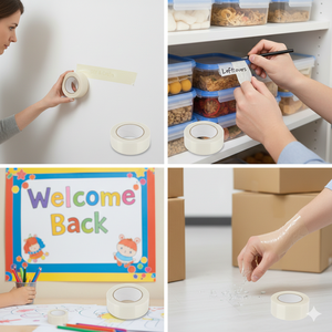 Wholesale <b>High</b> <b>Temperature</b> Waterproof White Masking Duct Invisible Clear Bopp Tape with Water Activated Hot Melt <b>Adhesive</b> - Product Image 4