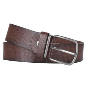 Ceinture décontractée en cuir de vachette pleine fleur fabriquée à la main pour hommes avec boucle en laiton tailles personnalisées disponibles - Product Image 4