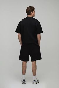 Camiseta de hombre de corte holgado y extragrande, con hombros caídos, de algodón grueso, estilo streetwear, camiseta básica, directo de fábrica. - Product Image 3