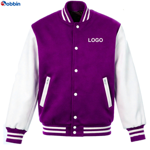 Varsity Jacket OEM Design Breathable Windproof <b>Top</b> Quality Men Embroidery Patch Uniform Men's College Baseball Jacket for Unisex - Product Image 3