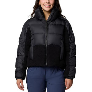 Veste d'hiver matelassée pour femme, couleur unie, style streetwear décontracté, coupe-vent. - Product Image 1