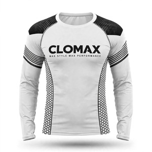 เสื้อรัดกล้ามเนื้อ MMA แบบสั่งทำพิเศษ พิมพ์ลายด้วยความร้อน เป็นมิตรต่อสิ่งแวดล้อม ผลิตจากผ้าสแปนเด็กซ์/โพลีเอสเตอร์ สำหรับทุกเพศ ออกแบบเฉพาะบุคคล สำหรับการฝึกซ้อมและการแข่งขัน - Product Image 3