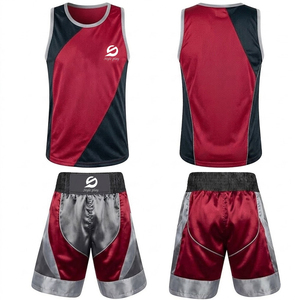 Conjunto de Chaleco y Pantalones Cortos de Boxeo en Oferta, Uniformes de Boxeo para Ejercicio, Deportes, Entrenamiento de Combate, Uniformes para Hombres y Mujeres - Product Image 1