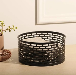 Corbeille à fruits moderne en métal noir, design ajouré, écologique, multifonctionnelle, décorative, avec poignées, pour salon et cuisine - Product Image 2