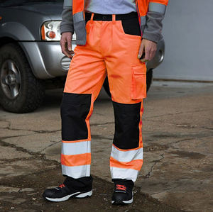 Pantalones de Trabajo Unisex de Alta Visibilidad, Ligeros, de Algodón, con Cinta Reflectante Multicolor, Logotipo Personalizable, Ropa de Trabajo de Seguridad - Product Image 4
