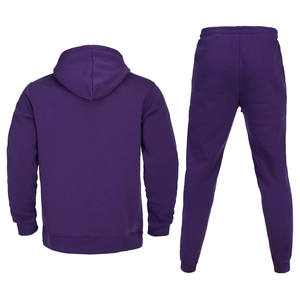 Conjunto deportivo para hombre, con capucha, ligero, de tela transpirable con mezcla de algodón, pantalones con cintura elástica, ropa informal para gimnasio, en oferta. - Product Image 2