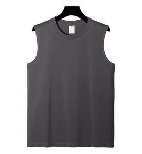 <b>Men's</b> Tank Top Cotton Sports Fitness Vest Thickened <b>Base</b> <b>Layer</b> Undershirt Wholesale OEM Custom Logo Print - Product Image 2