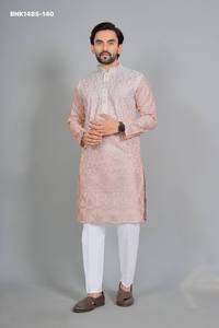 Collection de kurtas et pyjamas en rayonne de qualité supérieure avec broderies Zari sur toute la surface et motifs ombrés, fabriqués en Inde, vente en gros. - Product Image 2