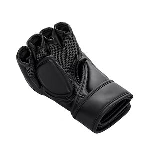Gants de boxe demi-doigts en cuir PU pour MMA, Kickboxing, Karaté, Muay Thai, entraînement, grappling et sparring - Product Image 3