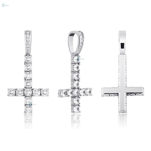 Pendentif Hip Hop en diamant cultivé en laboratoire VVS1, pendentif croix unique, argent sterling 925, pendentif de luxe - Product Image 5