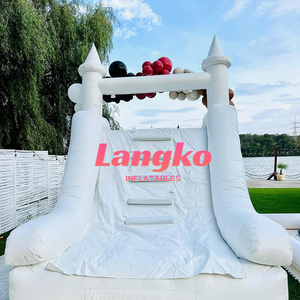 Thương mại màu trắng màu be Inflatable có thể tháo rời bóng Pit cho con bên tổ chức sự kiện nhảy <span class=keywords><strong>bouncy</strong></span> lâu đài Inflatable trượt nước cho thuê - Product Image 4