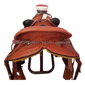 Selles de cheval robustes de haute qualité en cuir selle de cheval Western Roping Ranch Wade selle avec conception personnalisée - Product Image 1