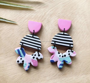 Nouvelles boucles d'oreilles en résine acrylique fleur séchée pour femmes-beaux cadeaux de bijoux faits à la main - Product Image 1