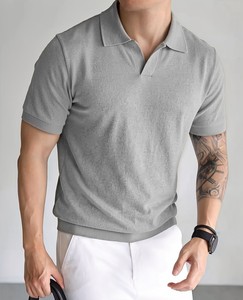 Men's Black Solid Cut Viscose/Cotton Knitted Short Sleeve Quick Dry <b>Old</b> Money for Shirt Casual Breathable Regular Fit - Product Image 2