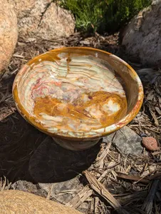 Bol décoratif en onyx naturel de qualité supérieure, accessoire moderne en marbre artisanal, centre de table luxueux, prix de gros - Product Image 1