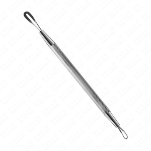 Extracteur professionnel de points noirs et de pores en acier inoxydable à double extrémité avec finition miroir argenté, 1 pièce - Product Image 2