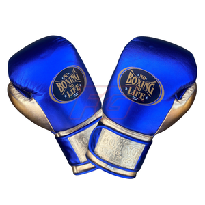 Guantes de Boxeo de Entrenamiento No Boxing No Life, Diseño de Dedos Completos, Cierre de Gancho y Bucle, Cuero Vacuno, Absorción de Humedad, Secado Rápido - Product Image 6