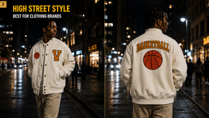 Trendy Wool Varsity <b>Jackets</b> Hot Selling Custom Cool Style High School <b>Fleece</b> Autumn Bonded Letter Varsity <b>Jackets</b> for Men - Product Image 6