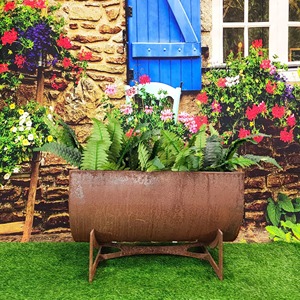 Macetero Grande de Metal Galvanizado, Ideal para Espacios Públicos, Caminos de Jardín y Exhibiciones de Plantas en Carreteras, Construcción Metálica Duradera - Product Image 6