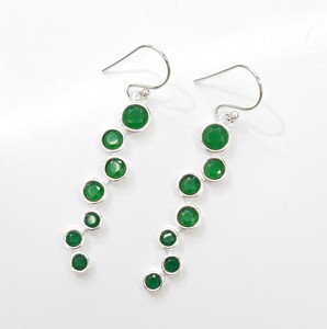 Beautiful Handmade Green <b>Onyx</b> 925 Sterling Silver Long Hanging <b>Earrings</b> Multi Stone Gemstone Jewelry for Every Occasion - Product Image 5