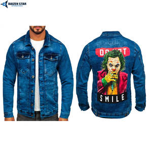 Veste en jean brodée vintage délavée style streetwear décontracté pour homme avec patchs, respirante et coupe-vent - Product Image 4