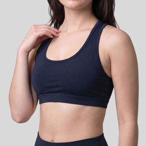 2026 New Design Triangle Lace Trimmed Wire-Free Breathable Women's Sports Bra Adjustable Straps Backless Spandex/Nylon Summer - Product Image 5
