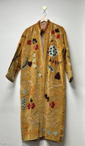 High-quality Traditional Suzani Floral Embroidery <b>Velvet</b> Regular Quilted Jacket Boho Autumn Winter Bomber <b>Coat</b> Breathable - Product Image 5