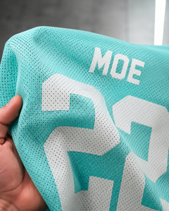 Maillot de football américain rétro hip-hop personnalisé, surdimensionné, en maille respirante, style universitaire, streetwear, vêtements unisexes personnalisés pour l'été, vente en gros - Product Image 5