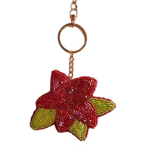 Porte-clés élégant brodé de perles de rocaille, pendentif décoratif en perles de rocaille, design de porte-clés brodé de perles - Product Image 2