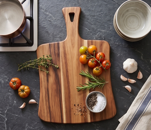 Planche à découper rectangulaire décorative en bois d'acacia et bambou, durable, pour servir la pizza et couper le fromage en cuisine (vente en gros) - Product Image 4