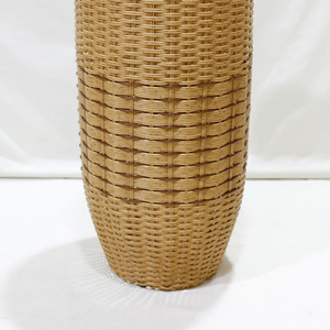 New Design Minimalist PE Rattan <b>Planter</b> Tall Round Flower Pot with Hand Carved Finish Sturdy Iron Frame Support Eco-Friendly - Product Image 6