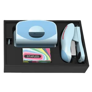 Eagle Fancy staplers Set Hộp quà tặng Máy dập ghim với mặt hàng chủ lực và cú đấm văn phòng ràng buộc Nguồn cung cấp