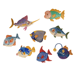 Patch brodé coloré de poissons marins pour sacs et vêtements - Product Image 2