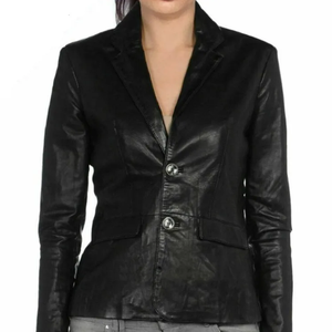 Chaqueta de Cuero para Mujer a Precio de Fábrica con Cierres, Forro de Viscosa Transpirable, Diseño Único, Manga Larga, Chaqueta de Invierno - Product Image 1